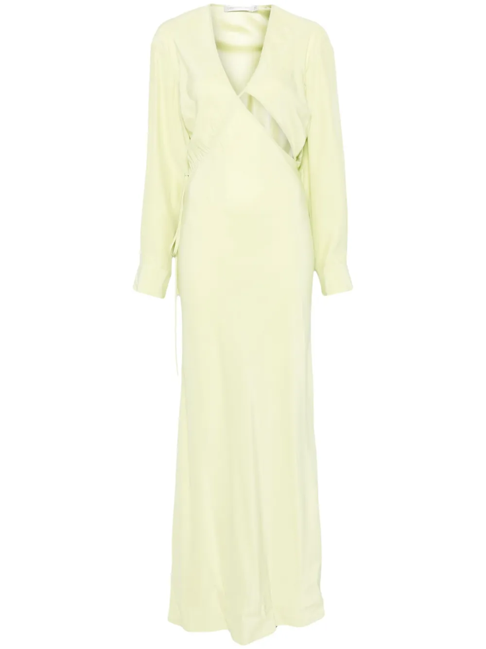 cross-cut silk maxi dress