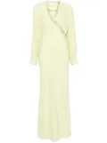 Christopher Esber cross-cut silk maxi dress - Green