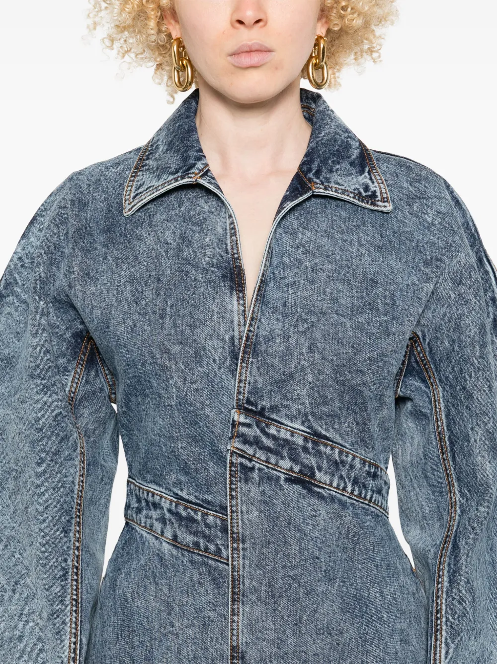 【関税&送料込】Alaia Spiral Trench Alaïa Spiral Trench Coat | Blue | FARFETCH