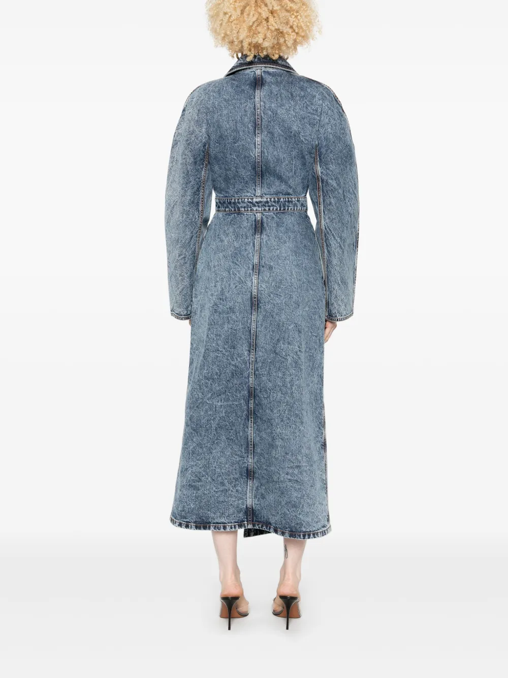 【関税&送料込】Alaia Spiral Trench Alaïa Spiral Trench Coat | Blue | FARFETCH