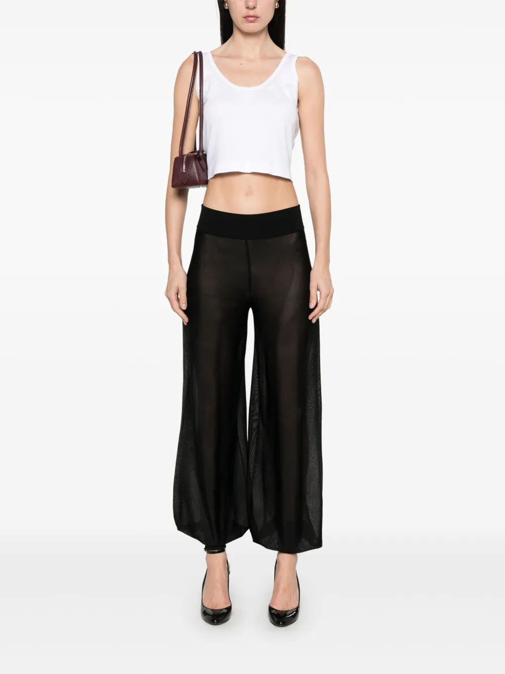 Alaïa pantalon de jogging en maille intarsia | Pantalons fuselés | Image 2