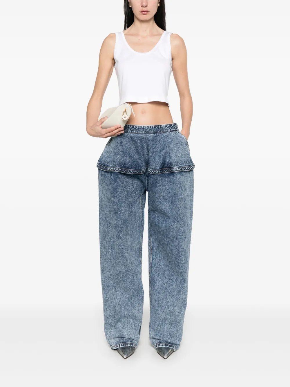 Alaïa peplum-waist jeans | Wide-Leg Jeans | Image 2