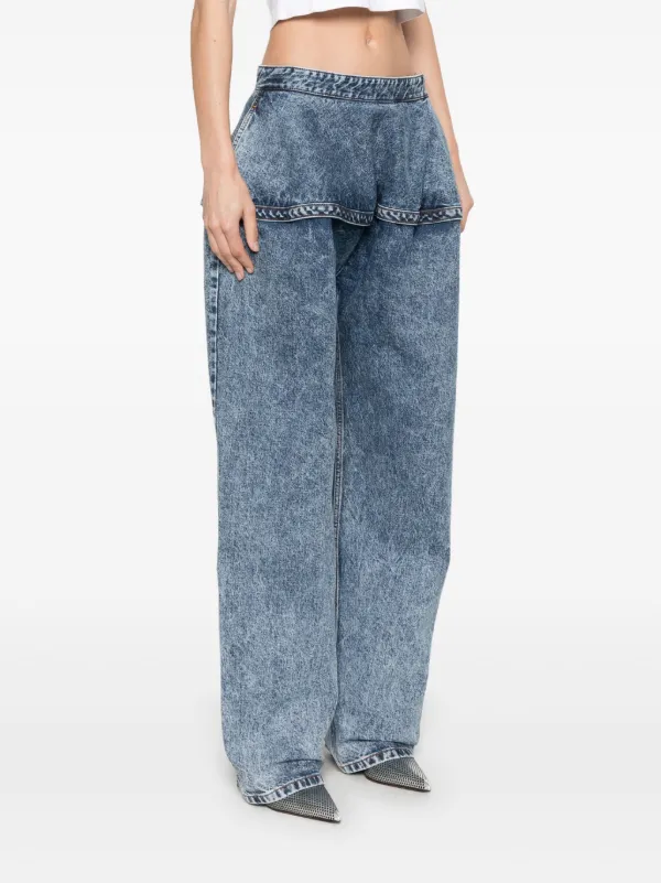 パンツ ALAIA PEPLUM TROUSERS IN POPLIN ALAÏA Pleated georgette peplum tapered pants | NET-A-PORTER