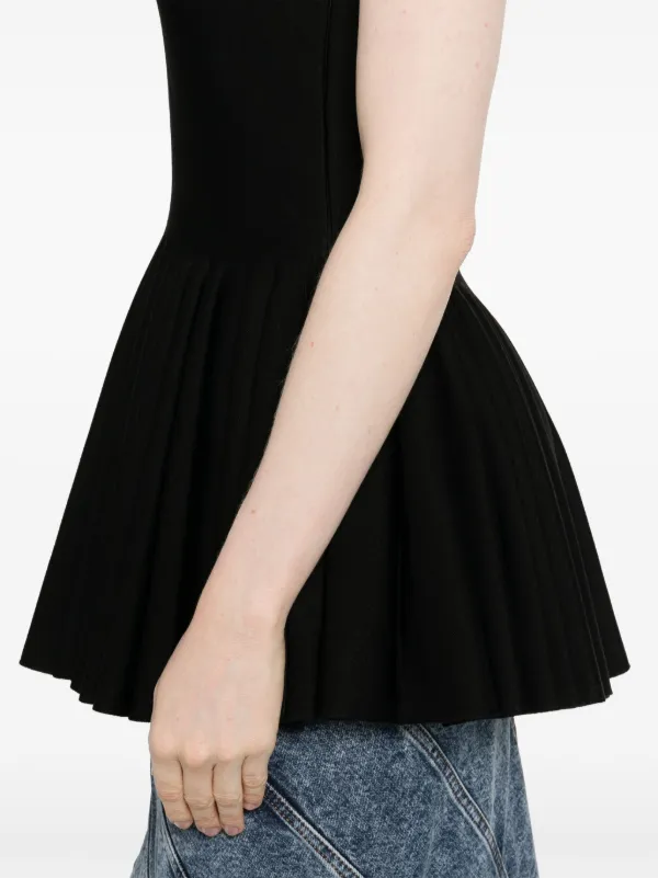 【Alaia】 Eyeletコットンベスト Alaïa Godet Top | Black | FARFETCH
