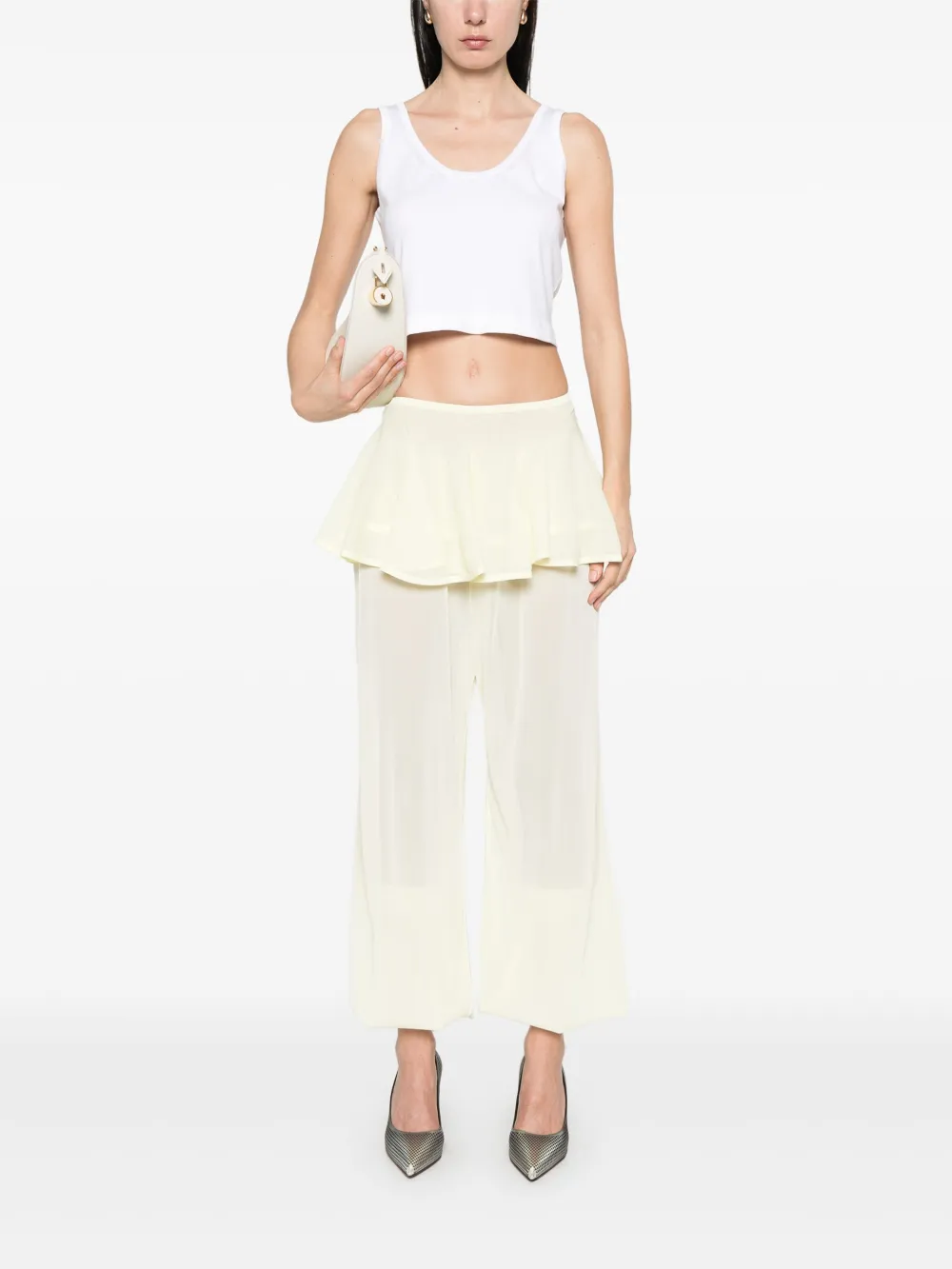 Alaïa Calça com peplum no cós | Calça cenoura | Image 2