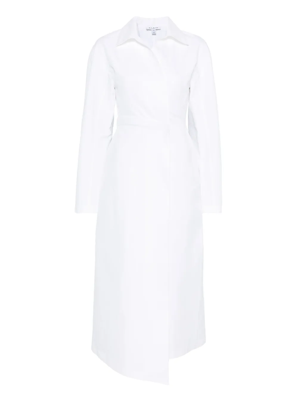 Alaïa vestido midi con diseño cruzado | blanco | Image 1