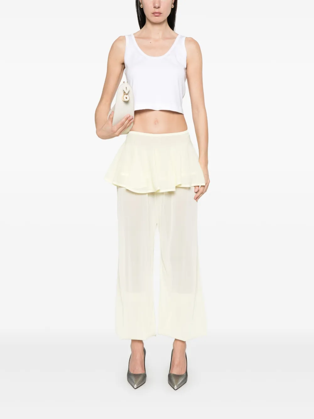 Alaïa cropped cotton tank top | Vests & Tank Tops | Image 2