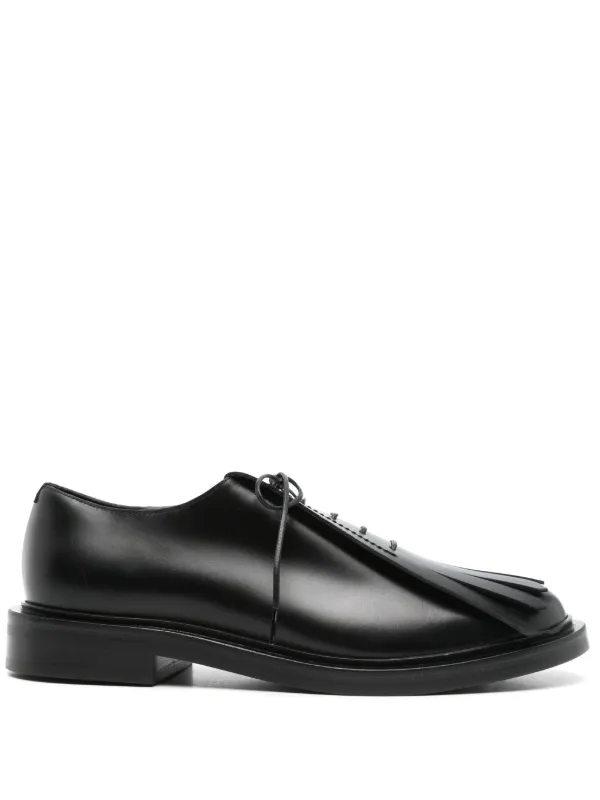 Max Mara Leather Oxford Shoes | Black | FARFETCH display picture 2