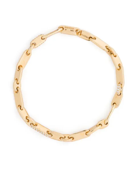 MAOR pulsera Monolinka 4MM en oro amarillo de 18kt con diamantes