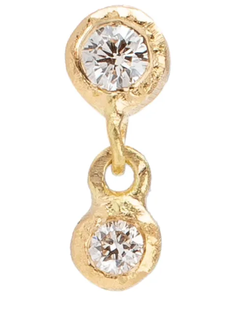 Yasuko Azuma  18kt yellow gold diamond drop earring