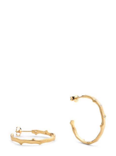 Yasuko Azuma  18kt yellow gold Thorn diamond hoop earrings