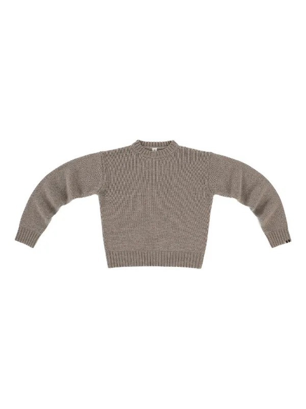 Extreme Cashmere Ribbed Trim Sweater in Neutrals
