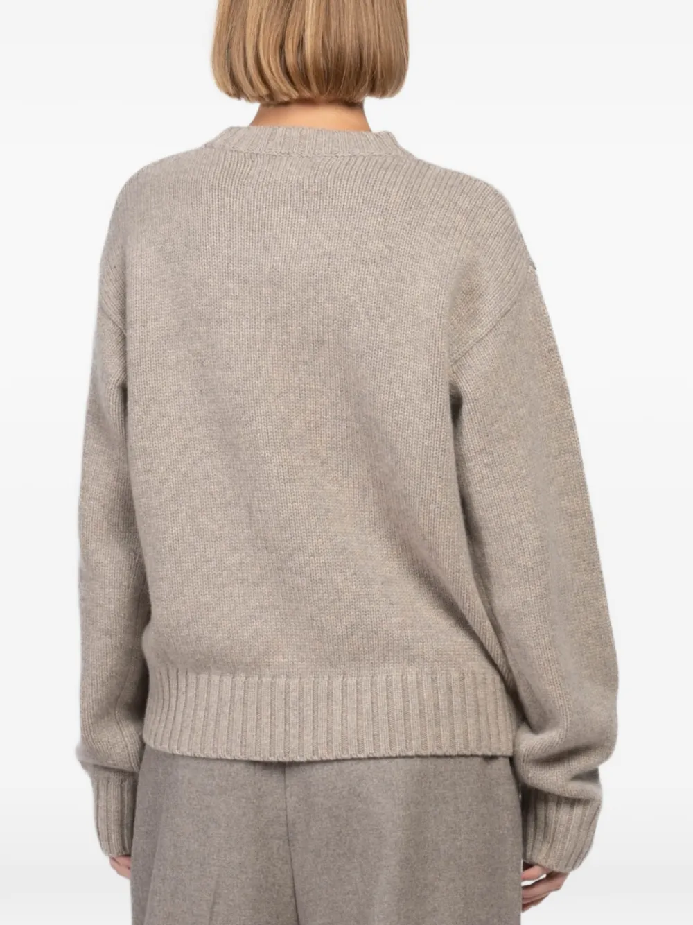 extreme cashmere Trui met geribbelde afwerking Beige