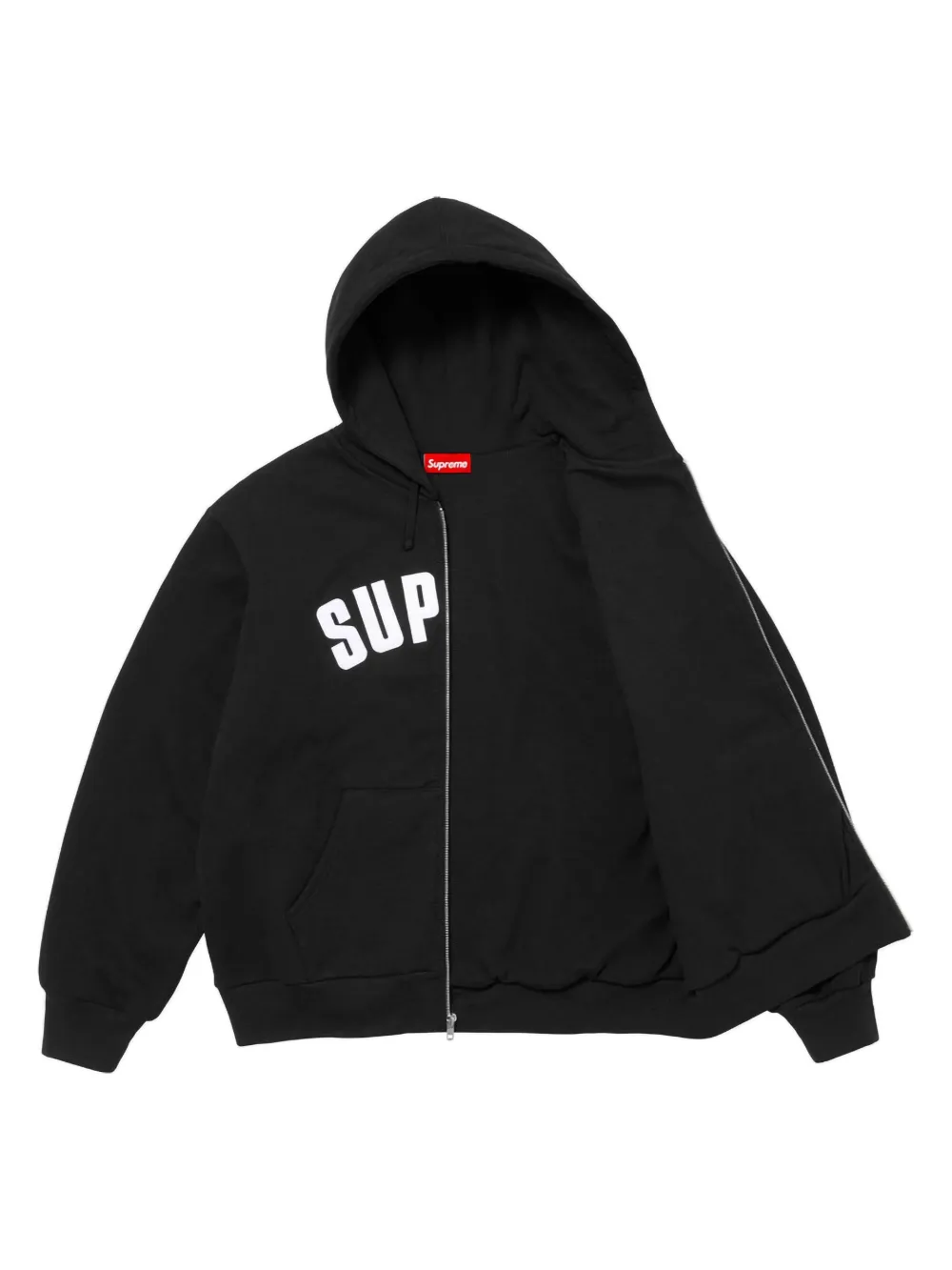 Supreme Hoodie met Arc-logo en rits Zwart