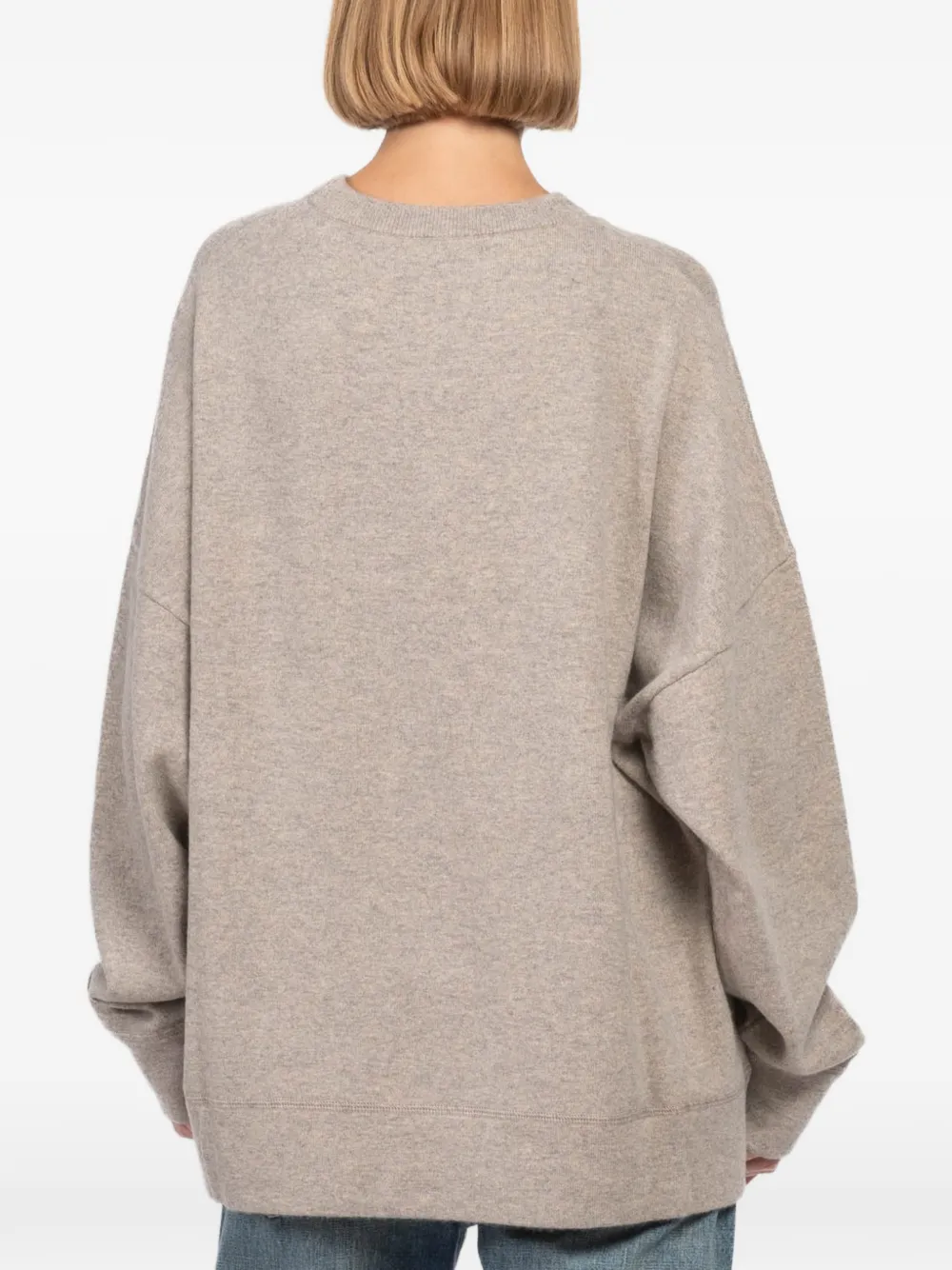 extreme cashmere Trui met ronde hals Beige