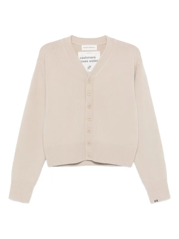 Extreme Cashmere Buttoned Cardigan in Neutrals