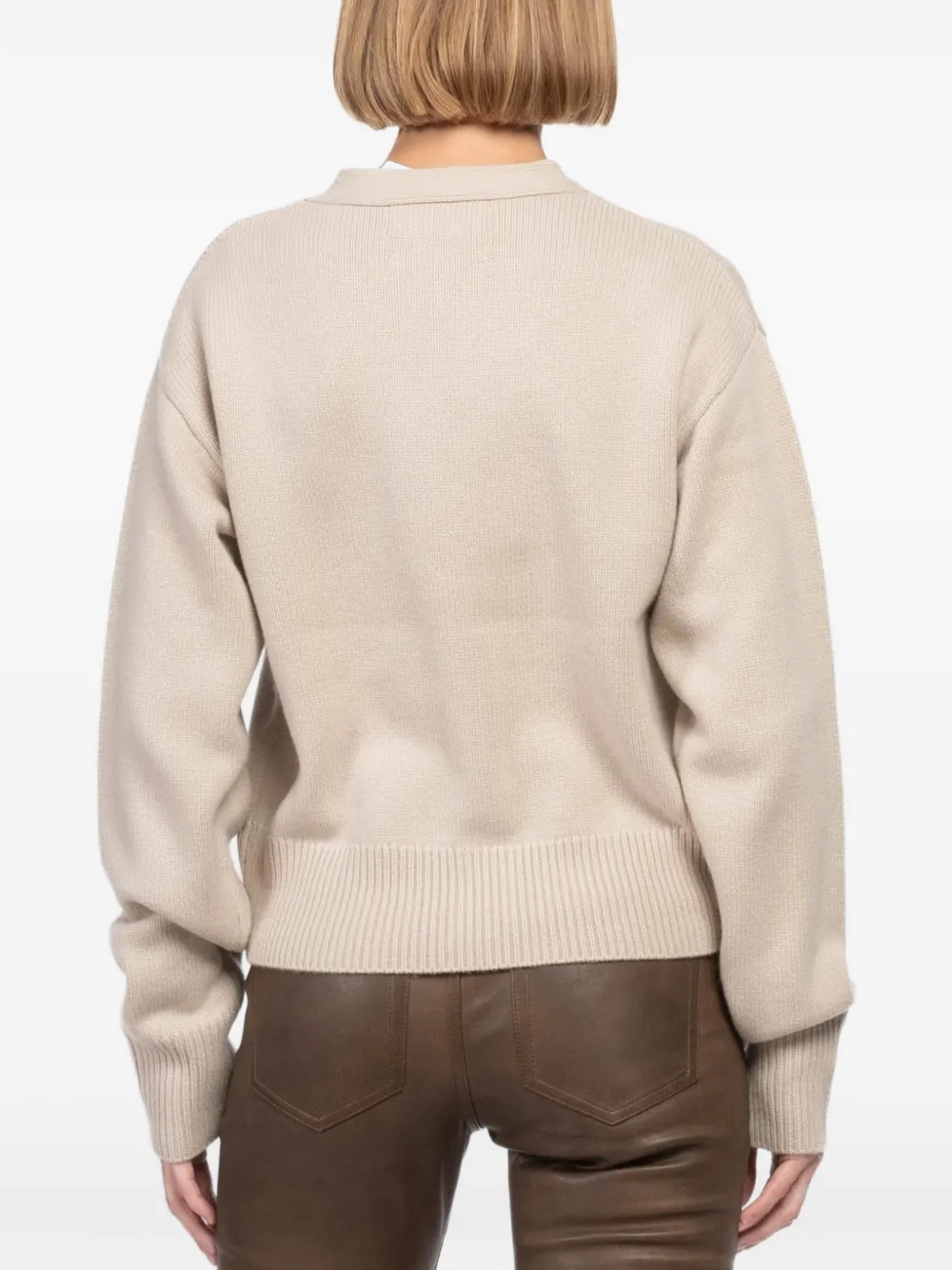 extreme cashmere Vest met knopen Beige