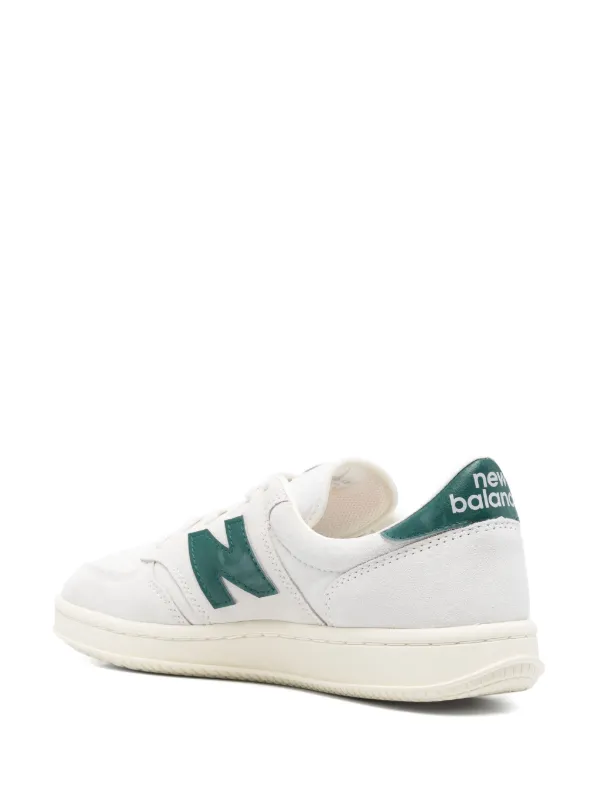 スニーカー New Balance T500 White Green Suede Sneaker New Balance T500