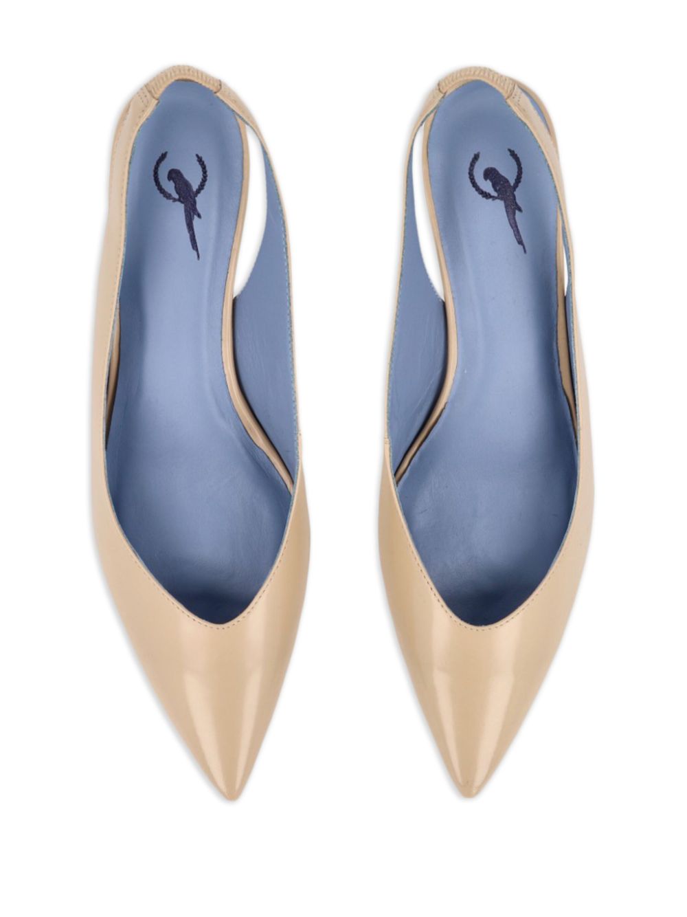 Blue Bird Shoes Leren slingback pumps Beige