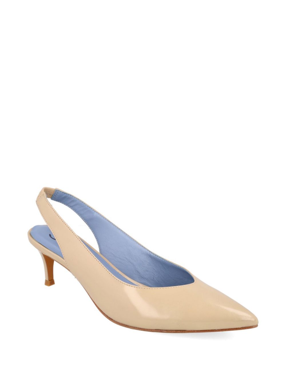 Blue Bird Shoes Leren slingback pumps Beige