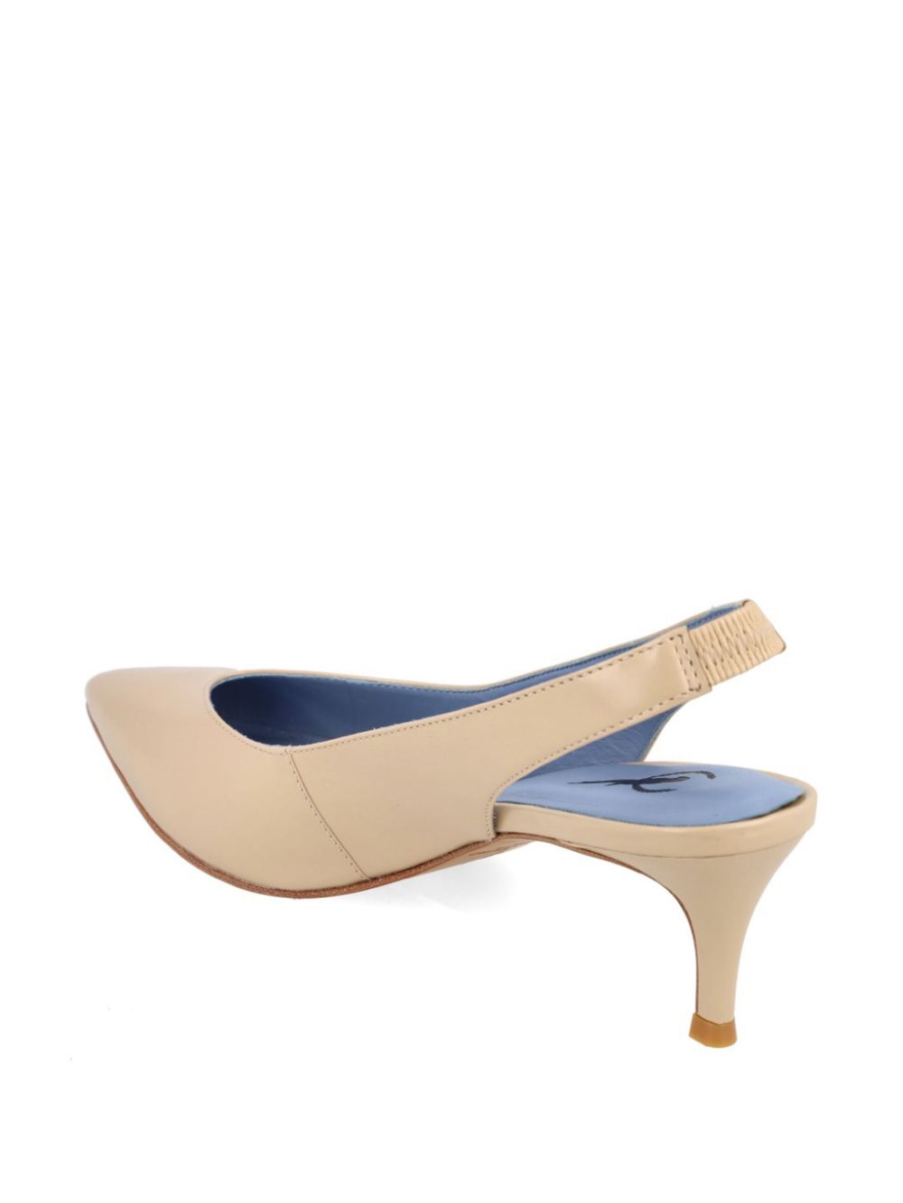 Blue Bird Shoes Leren slingback pumps Beige