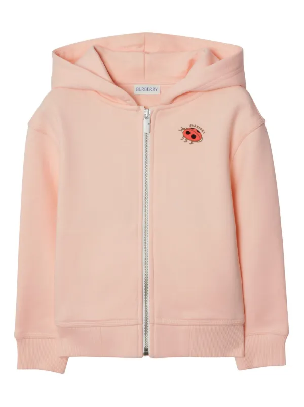 Burberry Kids Cotton Hoodie Pink FARFETCH AU
