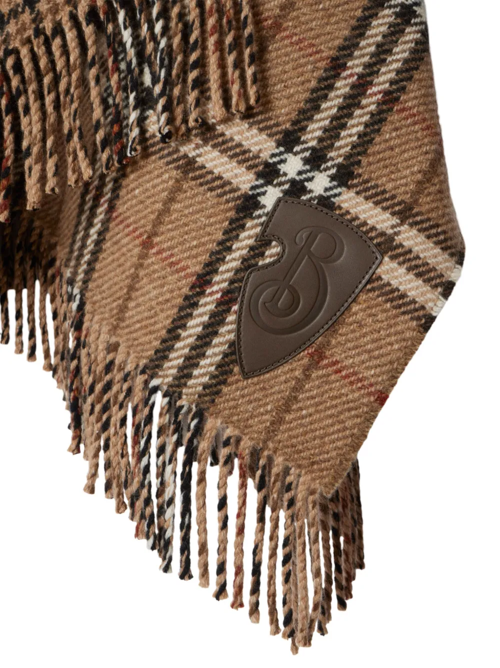 Burberry Geruite omkeerbare cape Bruin