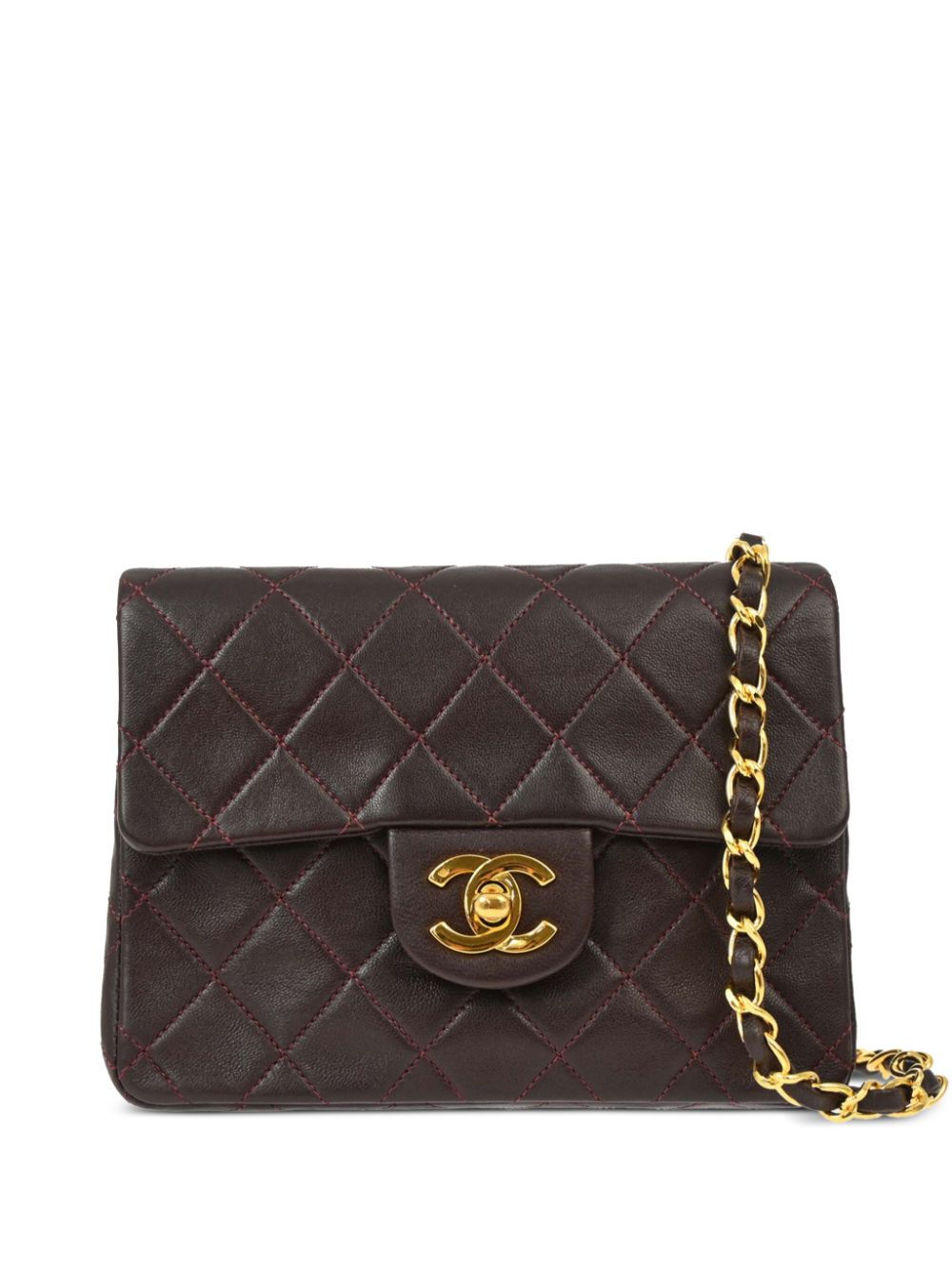 Affordable HOT SALE CHANEL 1990 mini Classic Square Flap shoulder bag Women