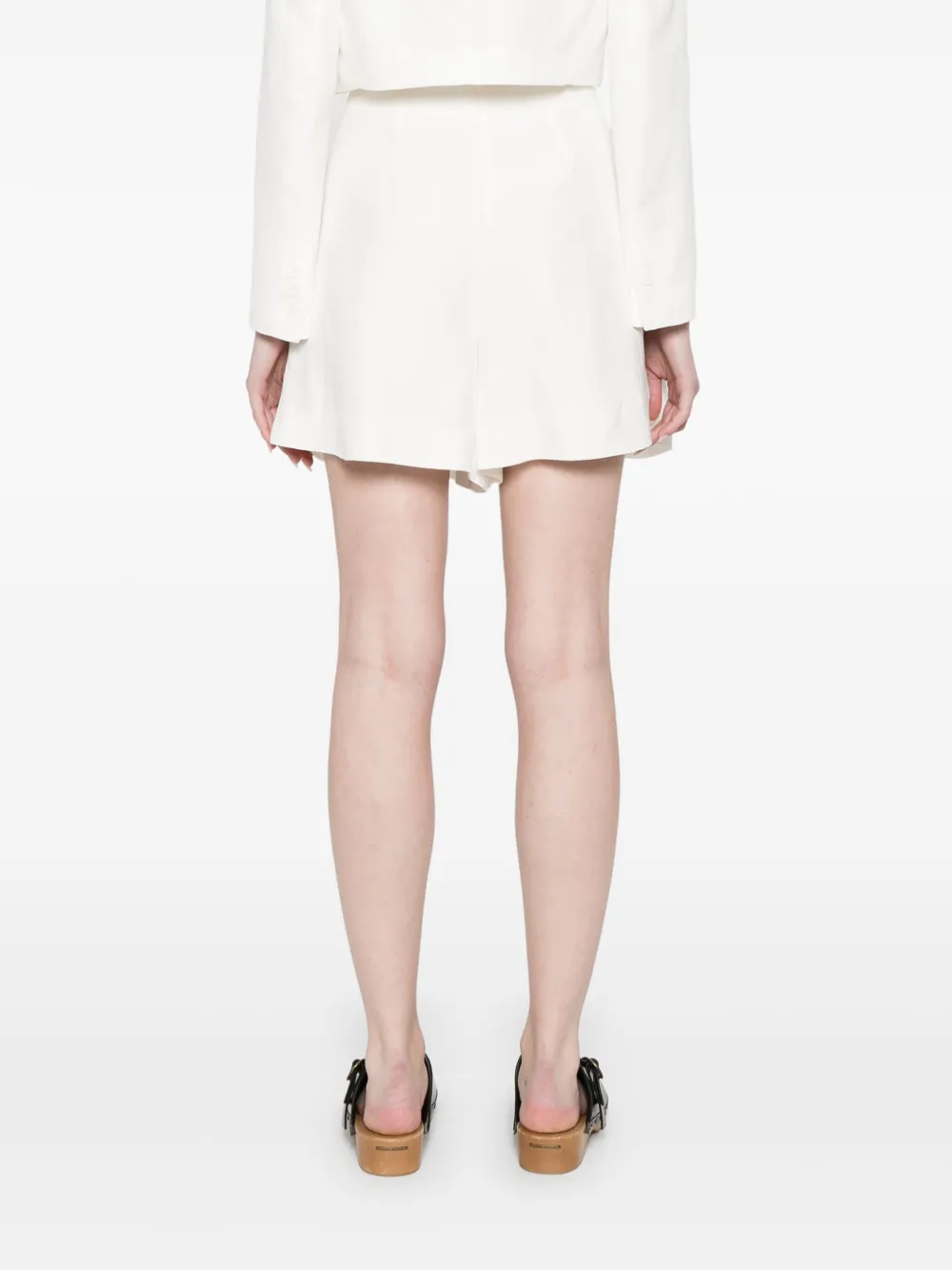 Maje Geplooide shorts Wit