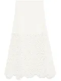 Maje embroidered maxi skirt - White