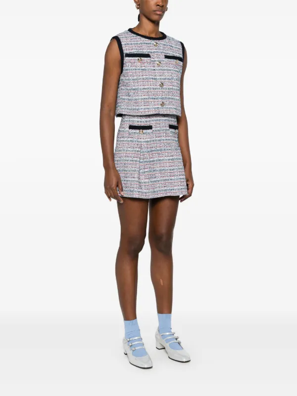 Maje Tweed Mini Dress | Blue | FARFETCH