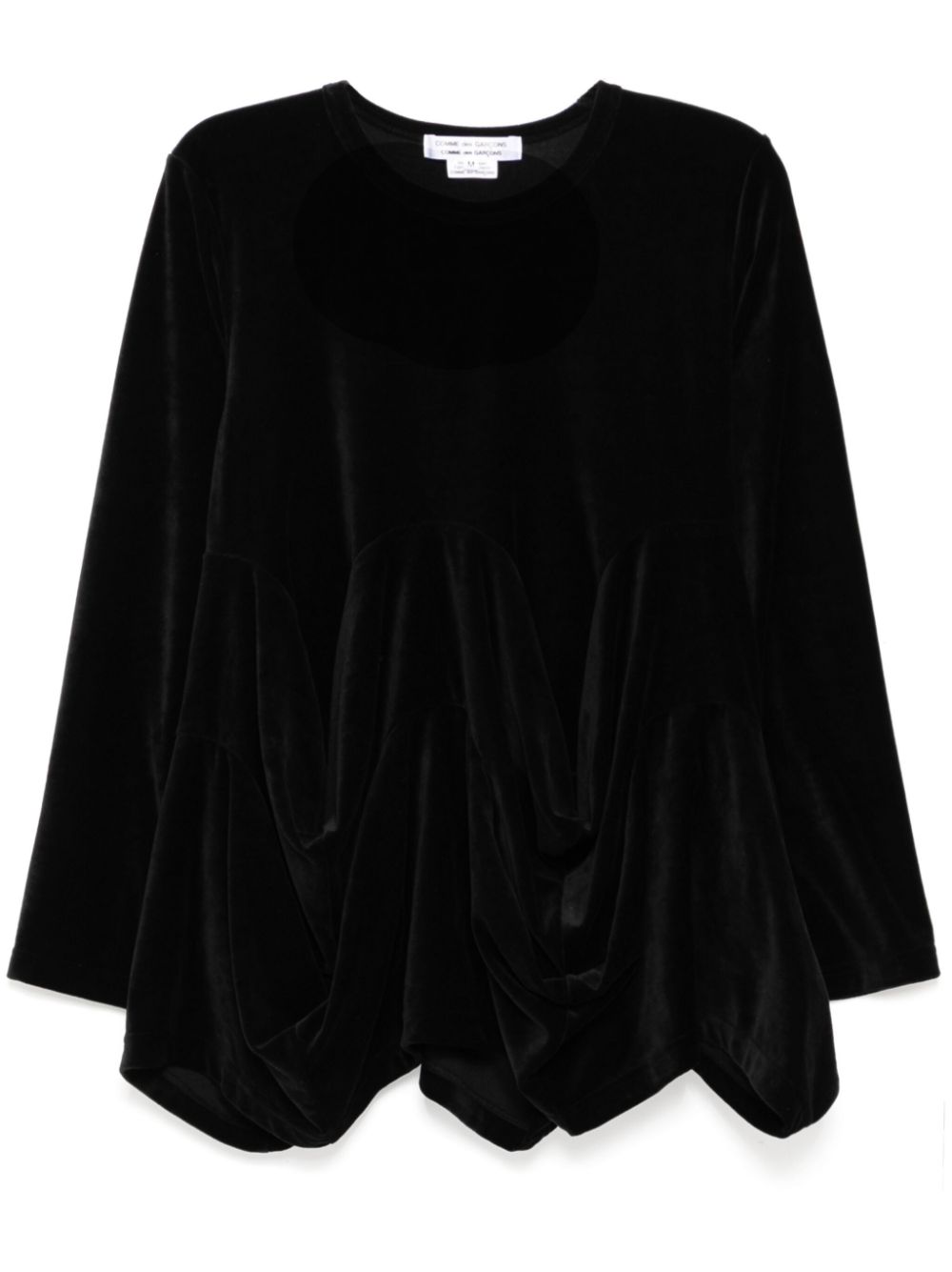 Comme Des Garçons Comme Des Garçons draped top – Black