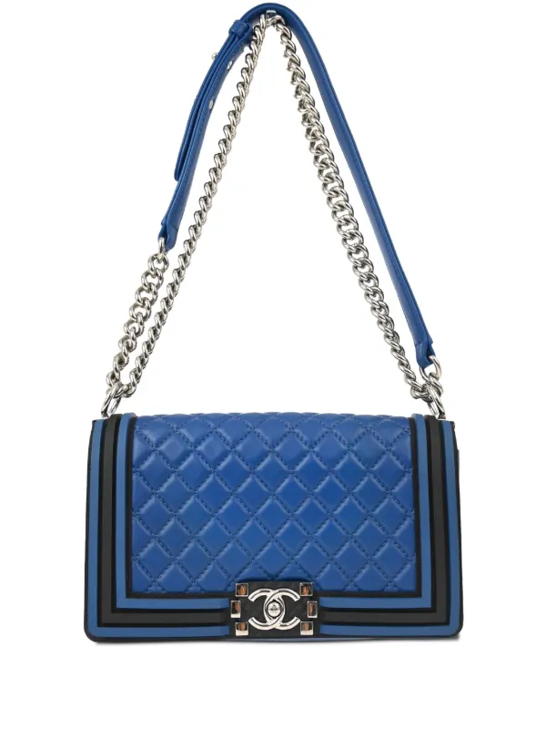 CHANEL Pre-Owned 2016 ボーイ シャネル ショルダーバッグ M | ブルー 