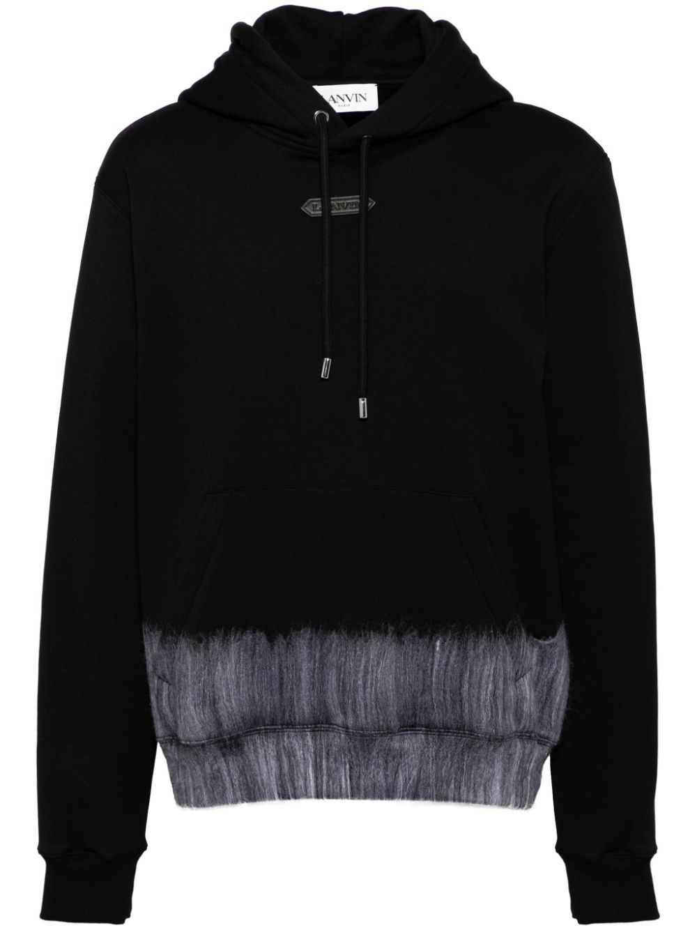 Lanvin logo-patch hoodie – Black