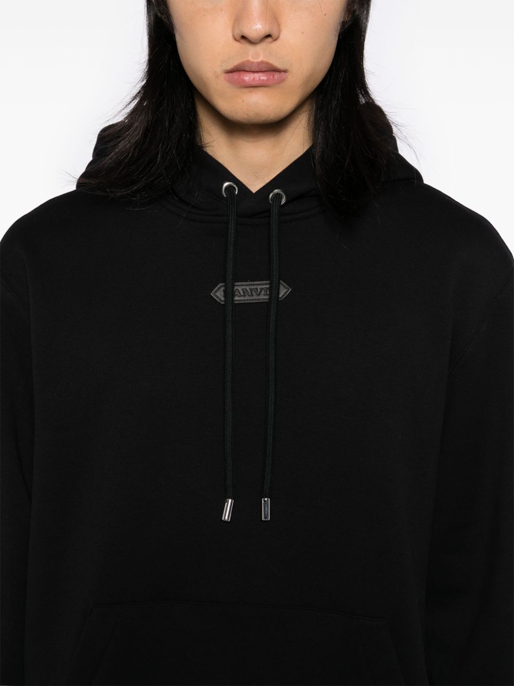 Lanvin logo-patch hoodie Men