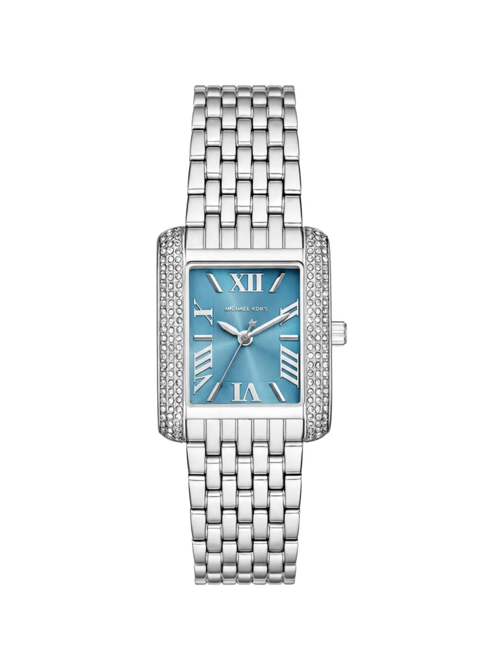 Michael Kors embellished rectangular 26mm watch - Blau