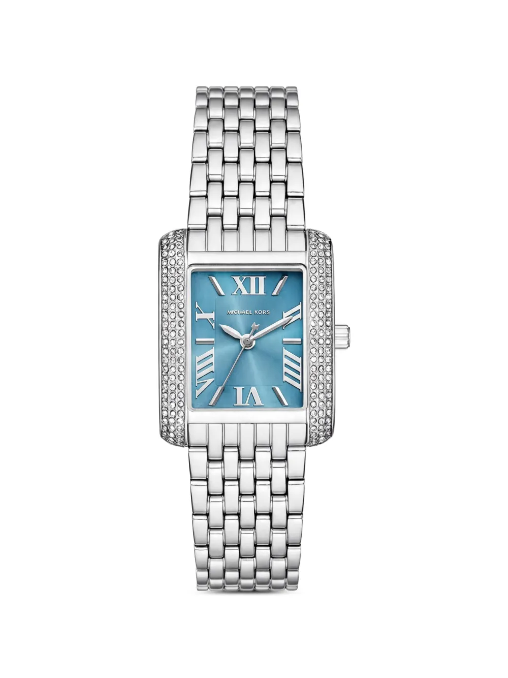 Michael Kors embellished rectangular 26mm watch - Blau