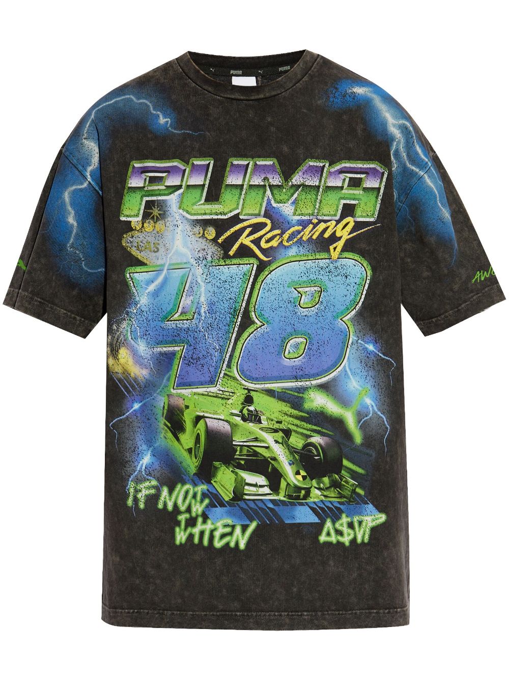 racing-print T-shirt