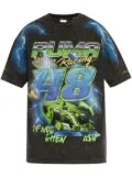 PUMA racing-print T-shirt - Black