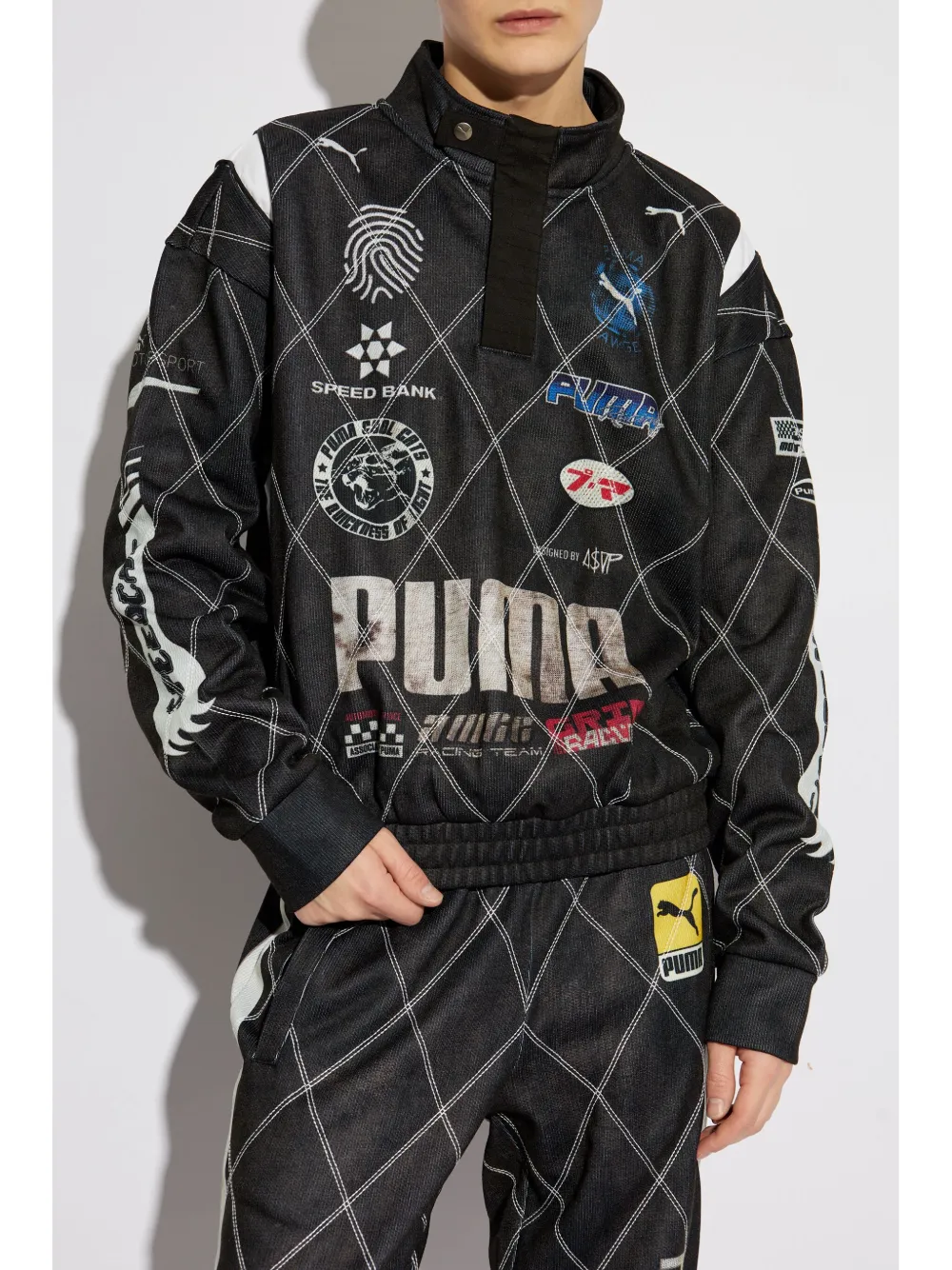 PUMA x A$AP Rocky gerafelde sweater Zwart