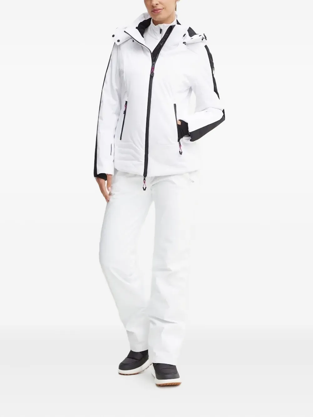 Ea7 Emporio Armani panelled ski jacket Wit
