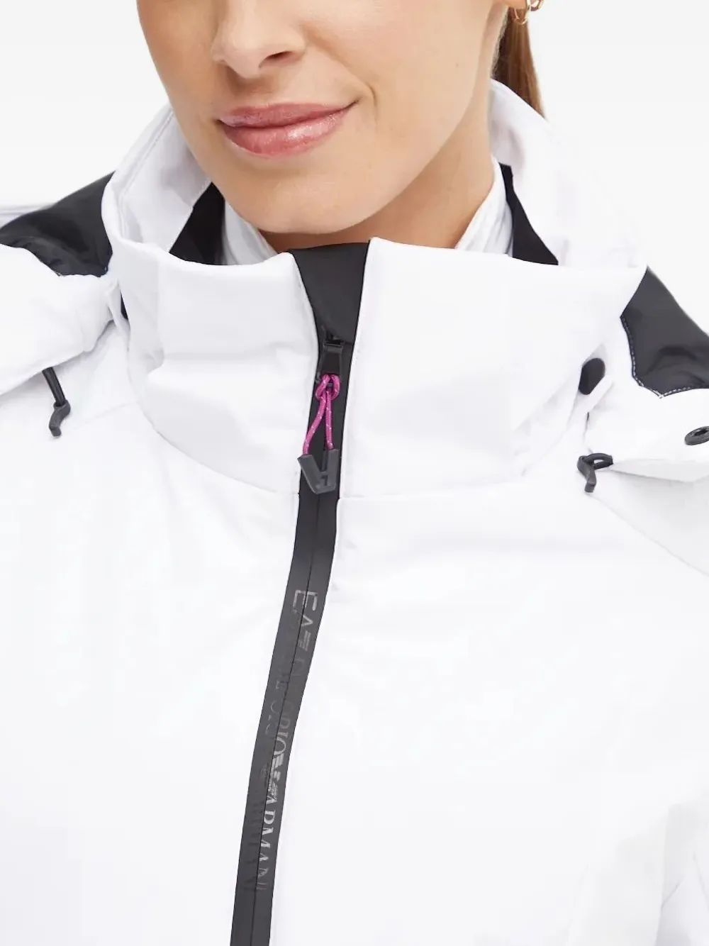 Ea7 Emporio Armani panelled ski jacket Wit
