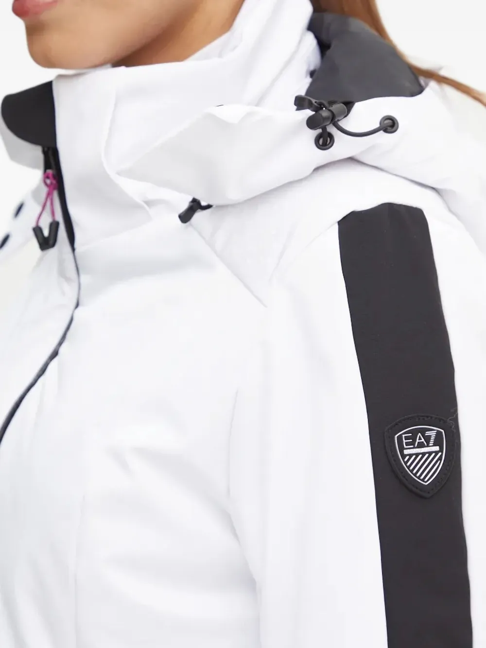 Ea7 Emporio Armani panelled ski jacket Wit