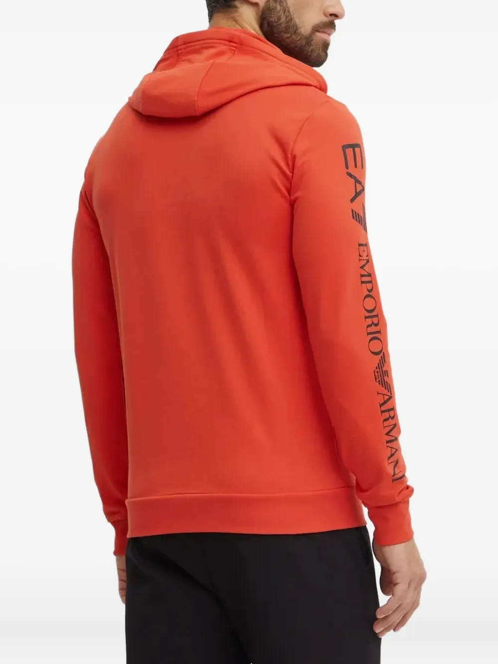 Ea7 Emporio Armani Hoodie met logoprint Oranje
