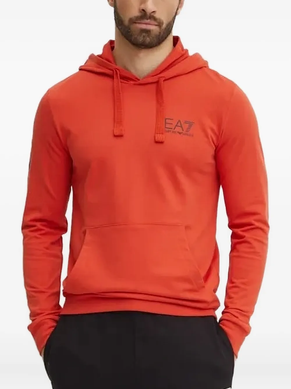 Ea7 Emporio Armani Hoodie met logoprint Oranje