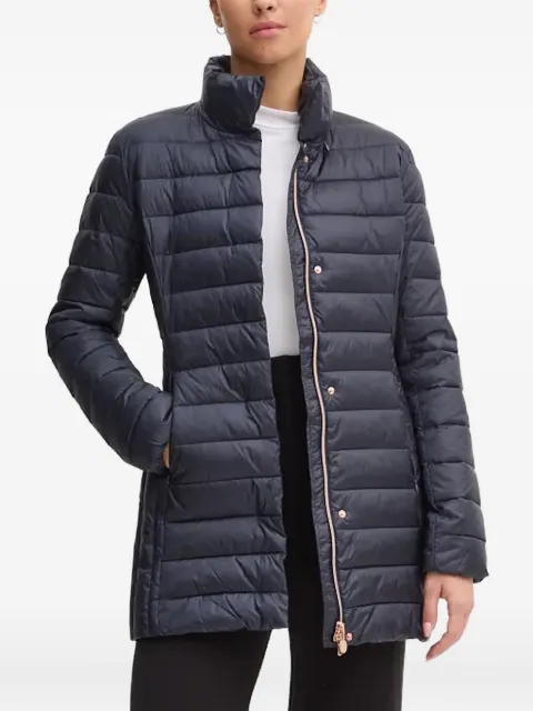 Ea7 Emporio Armani quilted logo-plaque coat