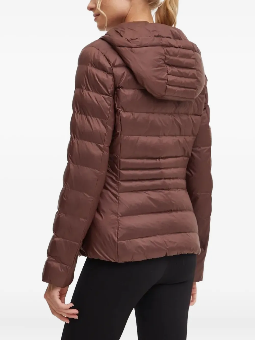 Ea7 Emporio Armani Gevoerd jack met capuchon Bruin