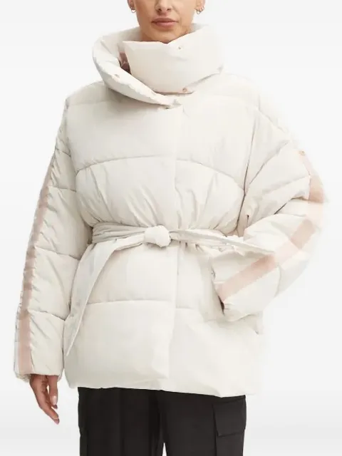 Ea7 Emporio Armani belted quilted puffer jacket