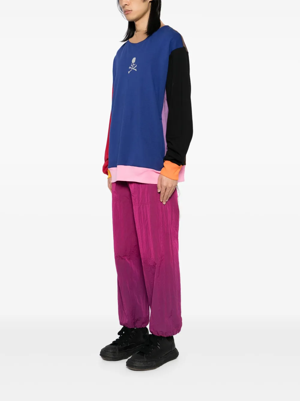 Mastermind World Sweater met logopatch Blauw