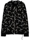 Mastermind World monogram zip hoodie - Black